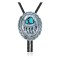 Bear Paw .925 Sterling Silver Certified Authentic Handmade Navajo Native American Natural Turquoise Bolo Tie 34116
