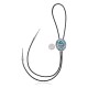 Bear Paw .925 Sterling Silver Certified Authentic Handmade Navajo Native American Natural Turquoise Bolo Tie 34116