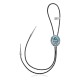 Bear Paw .925 Sterling Silver Certified Authentic Handmade Navajo Native American Natural Turquoise Bolo Tie 34116