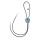 Bear Paw .925 Sterling Silver Certified Authentic Handmade Navajo Native American Natural Turquoise Bolo Tie 34116