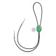 Handmade Certified Authentic Navajo .925 Sterling Silver Native American Natural Turquoise Bolo Tie 34101