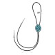 Handmade Certified Authentic Navajo .925 Sterling Silver Native American Natural Turquoise Bolo Tie 34122