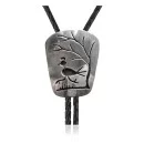 Handmade Certified Authentic Navajo .925 Sterling Silver Native American Bolo Tie 34126