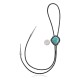 Handmade Certified Authentic Navajo .925 Sterling Silver Native American Natural Turquoise Bolo Tie 34129