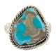 Handmade Navajo Certified Authentic .925 Sterling Silver Natural Turquoise Native American Ring 18221-6