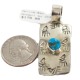Certified Authentic Bear paw Handmade Nickel Natural Turquoise Navajo Native American Pendant 13167-1 Certified Authentic Bear paw Handmade Nickel Natural Turquoise Navajo Native American Pendant 13167-1