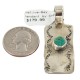 Certified Authentic Handmade Nickel Natural Turquoise Navajo Native American Pendant 13167-3