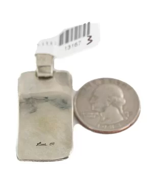 Handmade Navajo Nickel Natural Turquoise Pendant NB160428213340 Handmade Navajo Nickel Natural Turquoise Pendant NB160428213340