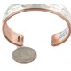 Certified Authentic .925 Sterling Silver Handmade Navajo Native American Pure Copper Bracelet 13170-2