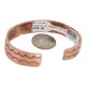 Certified Authentic Feather .925 Sterling Silver Handmade Navajo Native American Pure Copper Bracelet 13170-1