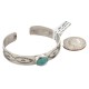 Certified Authentic Handmade Kokopelli Nickel Natural Turquoise Navajo Native American Bracelet 13171-2