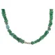 .925 Sterling Silver Certified Authentic Navajo Natural Turquoise Jade Native American Necklace 15113-100