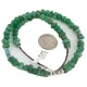 .925 Sterling Silver Certified Authentic Navajo Natural Turquoise Jade Native American Necklace 15113-100