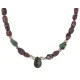 Drop .925 Sterling Silver Certified Authentic Navajo Natural Turquoise Jasper Native American Necklace 18276-1