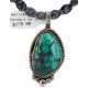 .925 Sterling Silver Certified Authentic Navajo Natural Spiderweb Turquoise Snowflake Obsidian Native American Necklace 12674-15814
