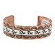 Certified Authentic .925 Sterling Silver Bear Paw Handmade Navajo Native American Pure Copper Bracelet 13170-3