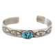 Certified Authentic Handmade Bear Paw Nickel Natural Turquoise Navajo Native American Bracelet 13171-1