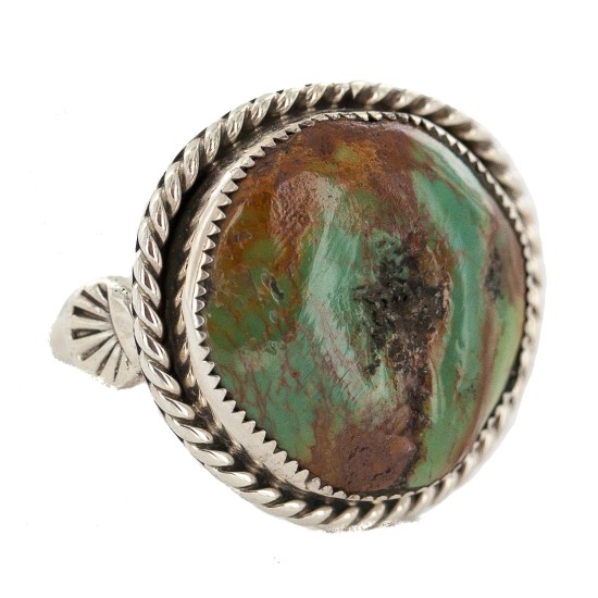 Handmade Certified Authentic Navajo .925 Sterling Silver Natural Turquoise Native American Ring 18221-2