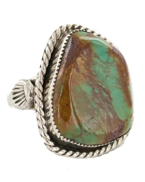 Handmade Navajo Certified Authentic .925 Sterling Silver Natural Turquoise Native American Ring 18221-1 Handmade Navajo Certified Authentic .925 Sterling Silver Natural Turquoise Native American Ring 18221-1