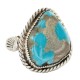 Handmade Navajo Certified Authentic .925 Sterling Silver Natural Turquoise Native American Ring 18221-6