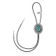 Sun .925 Sterling Silver Certified Authentic Handmade Navajo Native American Natural Turquoise Bolo Tie 34131
