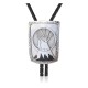 Teepee .925 Sterling Silver Certified Authentic Handmade Navajo Native American Bolo Tie 34132