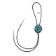 Handmade Certified Authentic Navajo .925 Sterling Silver Native American Natural Turquoise Bolo Tie 34134