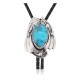 Feather .925 Sterling Silver Certified Authentic Handmade Navajo Native American Natural Turquoise Bolo Tie 34136 Feather .925 Sterling Silver Certified Authentic Handmade Navajo Native American Natural Turquoise Bolo Tie 34136
