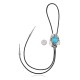 Feather .925 Sterling Silver Certified Authentic Handmade Navajo Native American Natural Turquoise Bolo Tie 34136 Feather .925 Sterling Silver Certified Authentic Handmade Navajo Native American Natural Turquoise Bolo Tie 34136