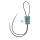 Handmade Certified Authentic Navajo .925 Sterling Silver Native American Natural Turquoise Bolo Tie 34137