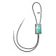 Handmade Certified Authentic Navajo .925 Sterling Silver Native American Natural Turquoise Bolo Tie 34135 Handmade Certified Authentic Navajo .925 Sterling Silver Native American Natural Turquoise Bolo Tie 34135