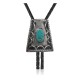 Handmade Certified Authentic Navajo .925 Sterling Silver Native American Natural Turquoise Bolo Tie 34147