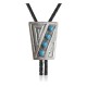 Handmade Certified Authentic Navajo .925 Sterling Silver Native American Natural Turquoise Bolo Tie 34149 Handmade Certified Authentic Navajo .925 Sterling Silver Native American Natural Turquoise Bolo Tie 34149