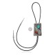 Feather .925 Sterling Silver Certified Authentic Handmade Navajo Native American Natural Turquoise Coral Bolo Tie 34142