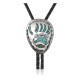 Bear Paw .925 Sterling Silver Certified Authentic Handmade Navajo Native American Natural Turquoise Bolo Tie 34153 Bear Paw .925 Sterling Silver Certified Authentic Handmade Navajo Native American Natural Turquoise Bolo Tie 34153