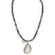 .925 Sterling Silver Certified Authentic Navajo Natural White Buffalo Snowflake Obsidian Native American Necklace 18280-2-16037-6 .925 Sterling Silver Certified Authentic Navajo Natural White Buffalo Snowflake Obsidian Native American Necklace 18280-2-16037-6