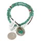 .925 Sterling Silver Certified Authentic Navajo Natural Turquoise Coral Native American Necklace 18281-1-1601-10