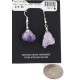 Certified Authentic .925 Sterling Silver Navajo Natural Amethyst Native American Earrings 18270-6
