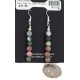 Certified Authentic .925 Sterling Silver Navajo Natural Agate Native American Dangle Earrings 18270-5