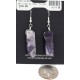 Certified Authentic Navajo .925 Sterling Silver Natural Amethyst Native American Dangle Earrings 18270-7