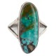 Handmade Navajo Certified Authentic .925 Sterling Silver Signed Natural Turquoise Native American Ring 16827-100