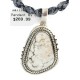 .925 Sterling Silver Certified Authentic Navajo Natural White Buffalo Snowflake Obsidian Native American Necklace 18280-2-16037-6 .925 Sterling Silver Certified Authentic Navajo Natural White Buffalo Snowflake Obsidian Native American Necklace 18280-2-16037-6