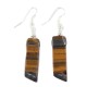 Certified Authentic .925 Sterling Silver Navajo Natural Tigers Eye Native American Dangle Earrings 18270-1