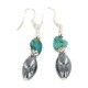 Certified Authentic .925 Sterling Silver Navajo Natural Turquoise Hematite Native American Dangle Earrings 18270-4
