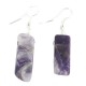 Certified Authentic Navajo .925 Sterling Silver Natural Amethyst Native American Dangle Earrings 18270-7