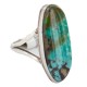Handmade Navajo Certified Authentic .925 Sterling Silver Signed Natural Turquoise Native American Ring 16827-100