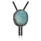 Handmade Certified Authentic Navajo .925 Sterling Silver Native American Natural Turquoise Bolo Tie 34154