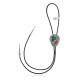 Handmade Certified Authentic Navajo .925 Sterling Silver Native American Natural Turquoise Coral Bolo Tie 34155