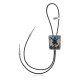 Feather .925 Sterling Silver Certified Authentic Handmade Navajo Native American Natural Turquoise Coral Bolo Tie 34164