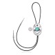 Handmade Certified Authentic Navajo .925 Sterling Silver Native American Natural Turquoise Bolo Tie 34169